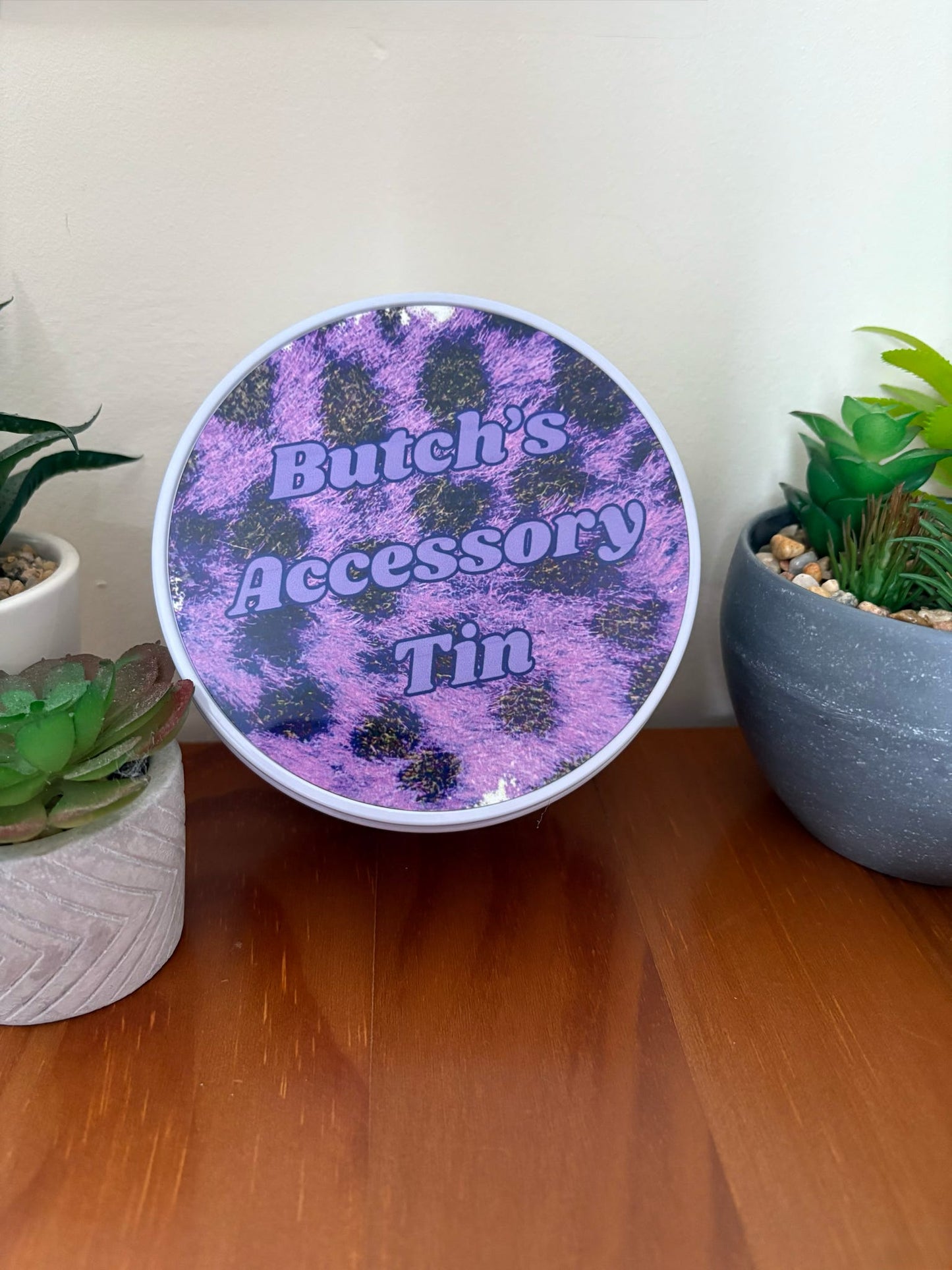 Personalised Circular Storage Tin– Custom Photo & Name Keepsake Tin (3 Shapes Available)