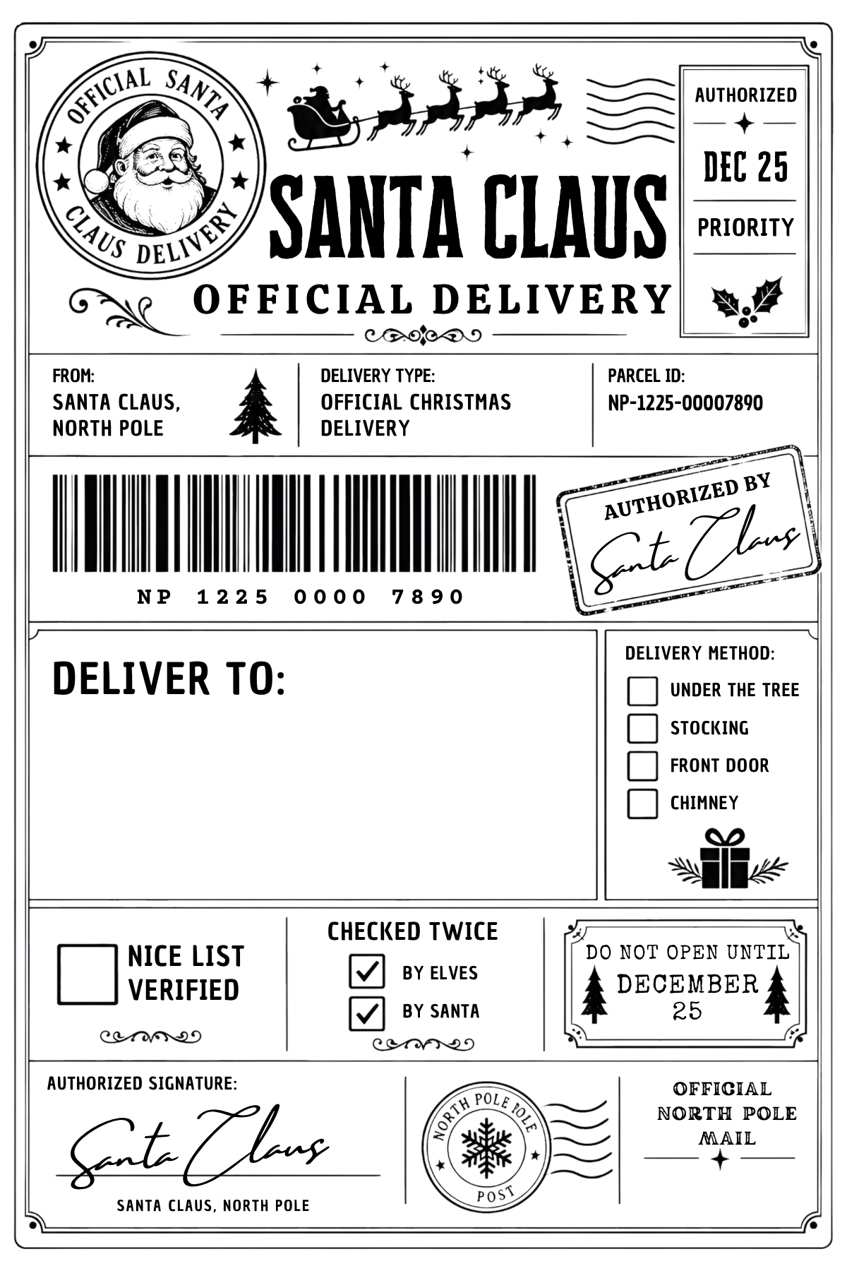 Fun and Festive Christmas Shipping Labels
