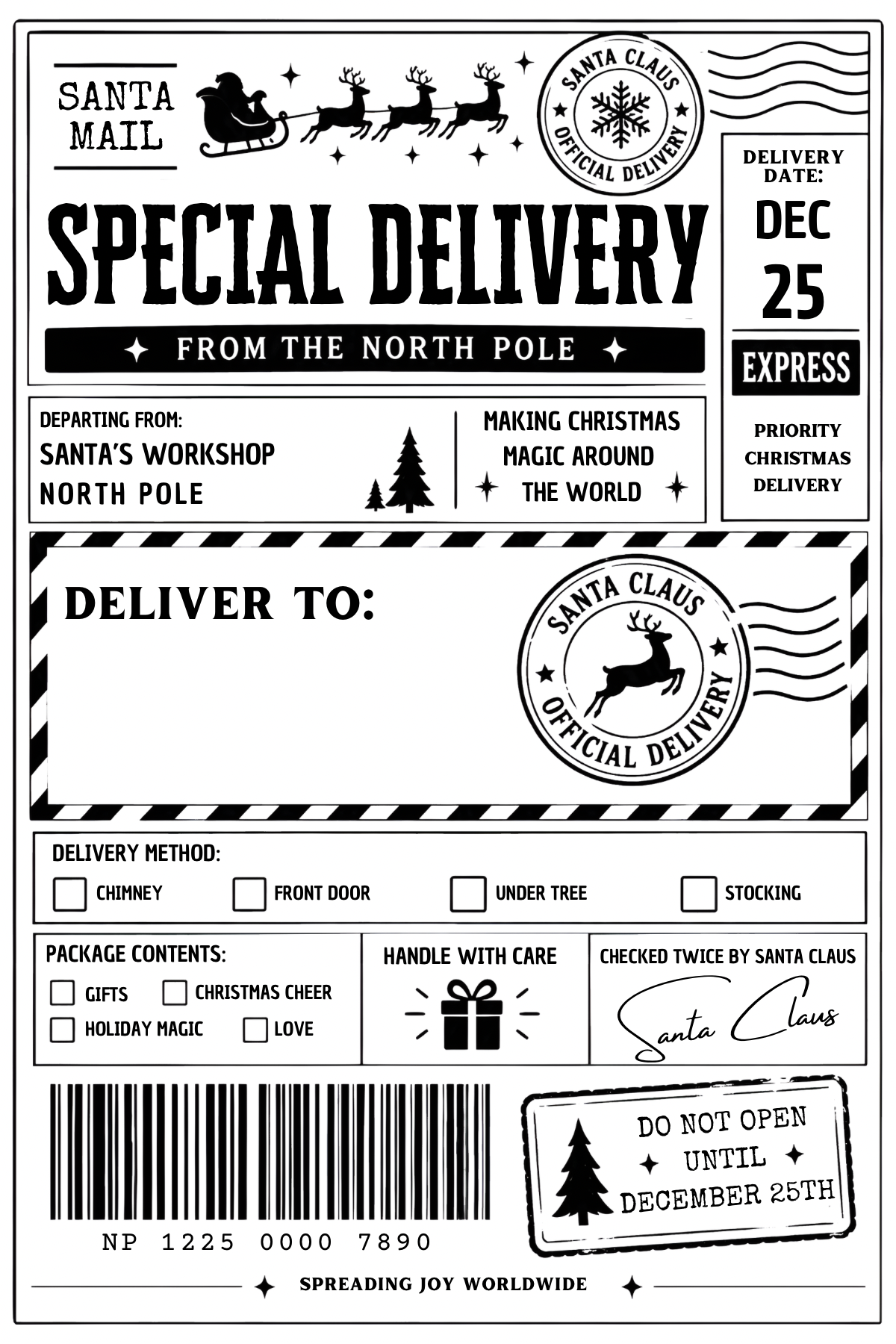 Fun and Festive Christmas Shipping Labels