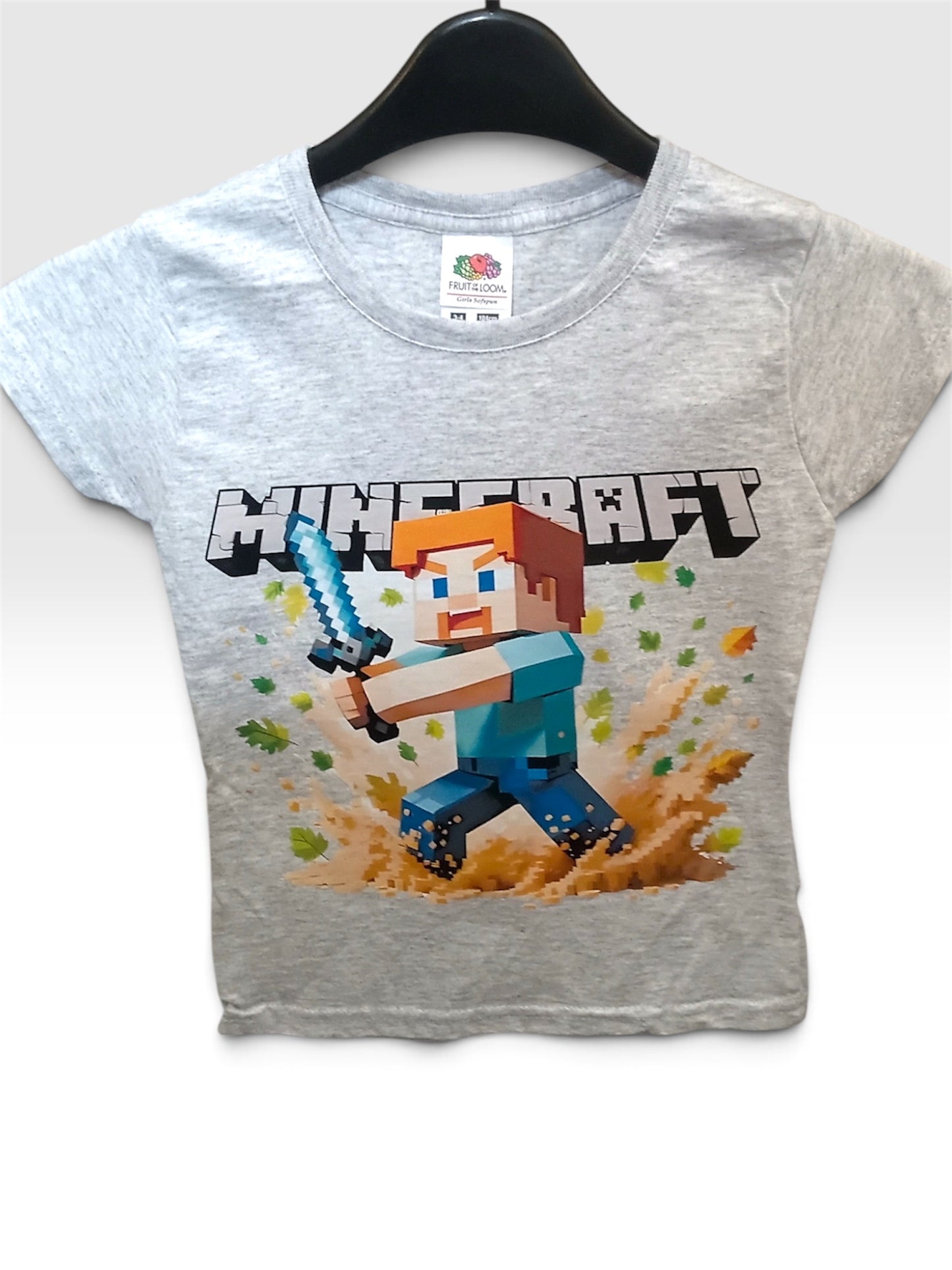 Kids Minecraft Grey T Shirt Age 3-4 years