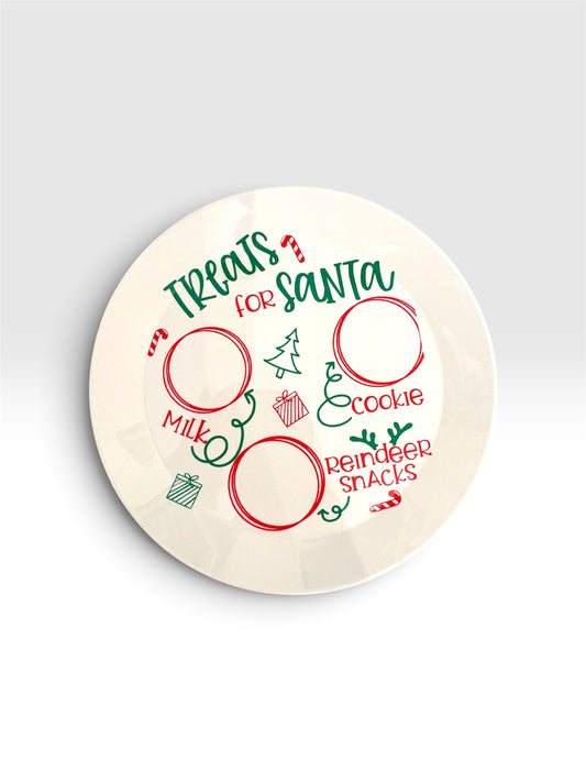 Christmas Plate for Santa – Milk, Cookies & Reindeer Snacks