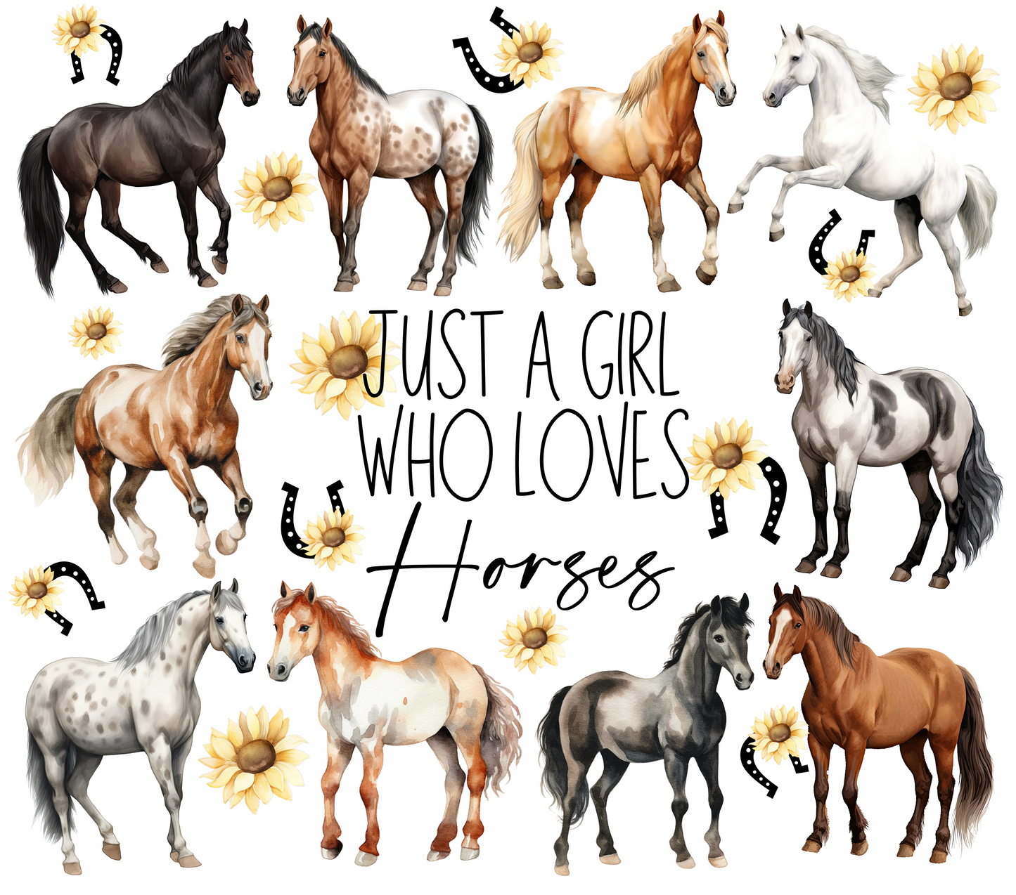 Just a Girl who Loves Horses 20oz Stainless Steel Tumbler – Travel Cup