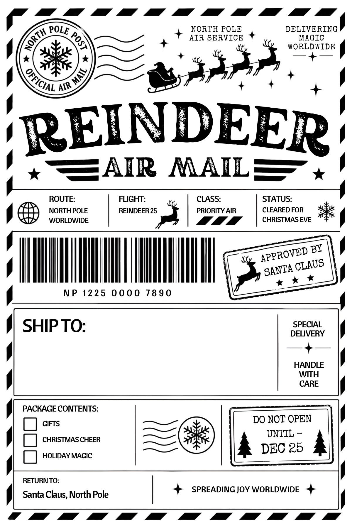 Fun and Festive Christmas Shipping Labels