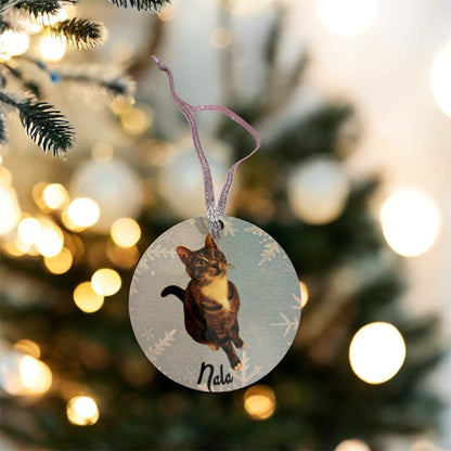Personalised Christmas Hanging Decorations – Double-Sided Custom MDF Christmas Baubles