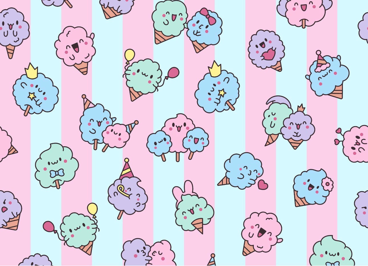 Kawaii Cotton Candy20oz Stainless Steel Tumbler – Travel Cup