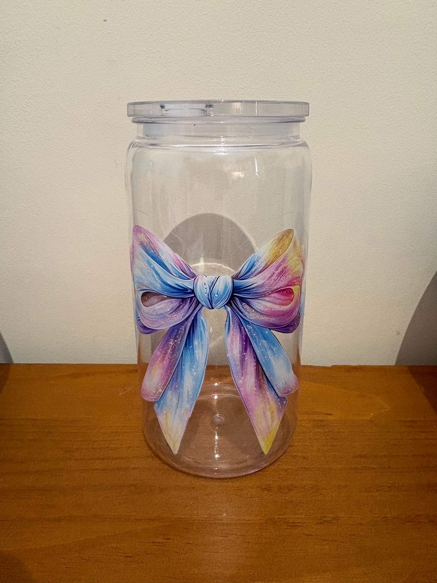 Bow Designed Libby Can Tumbler with straw