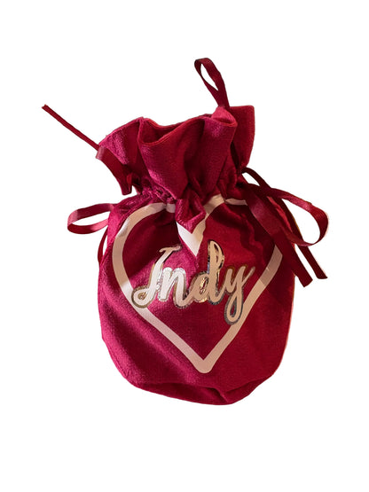 Red Velvet Personalised Pouch | Reusable Gift & Treat Bag