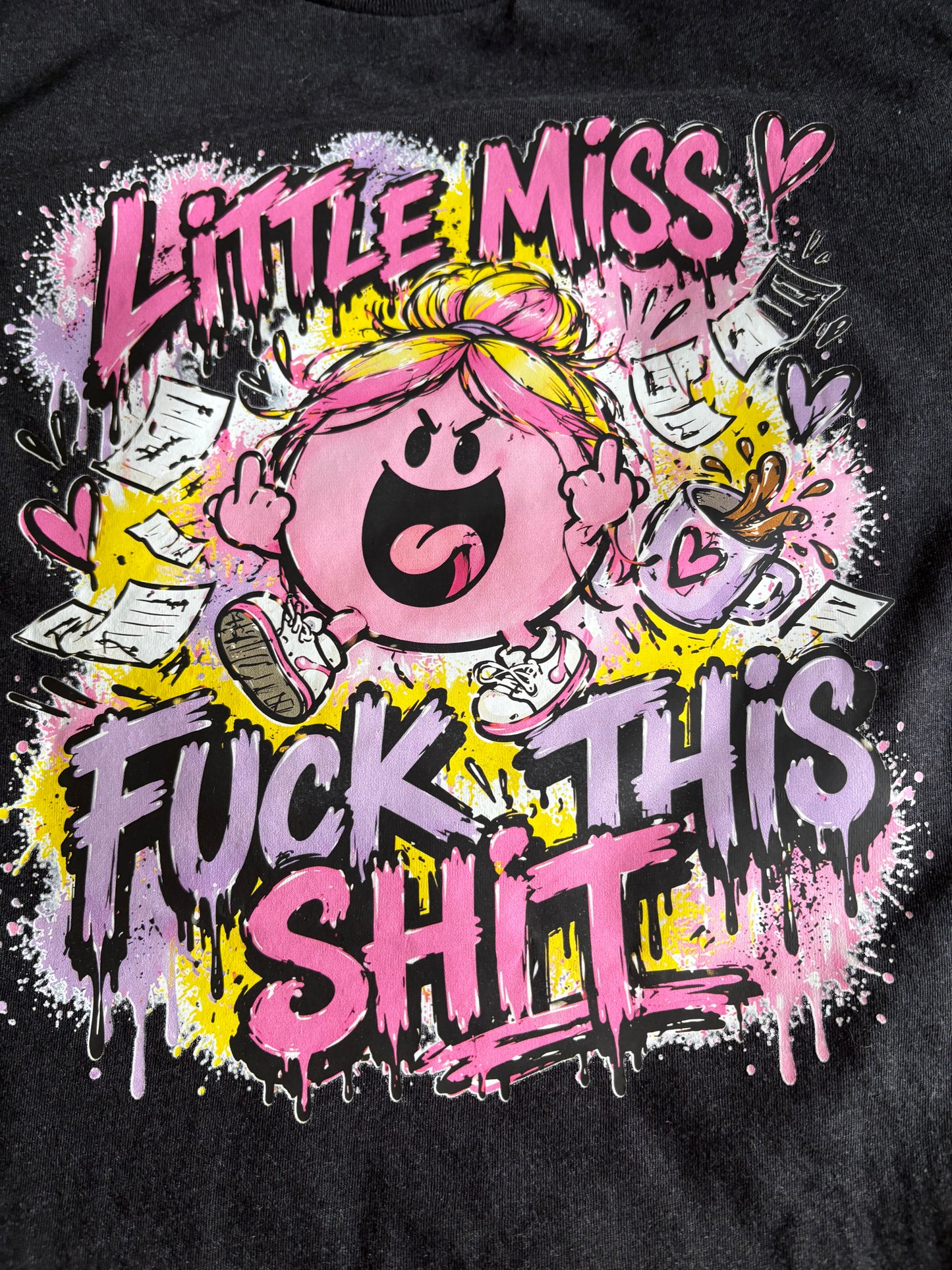 Little Miss Black Tee - XL - one available