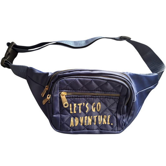 Personalised Adjustable Waist Bag – Custom Name Bum Bag | Quilted Crossbody Belt Bag with 4 Zip Compartments