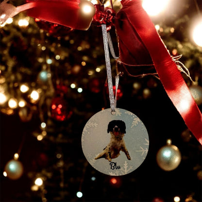 Personalised Christmas Hanging Decorations – Double-Sided Custom MDF Christmas Baubles