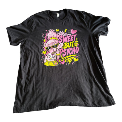 Sweet But Psycho Black Tee in size XXL - only one available