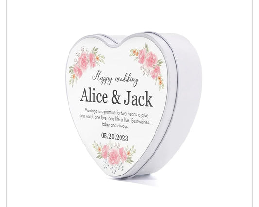 Personalised Heart Storage Tins – Custom Photo & Name Keepsake Tin