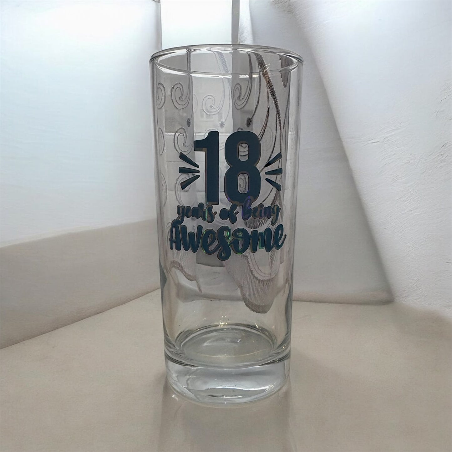 Personalised Birthday High Ball Glass | Custom Age & Name Glass | Fabulous Milestone Gift