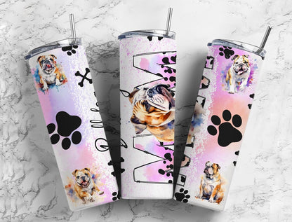 Bulldog Mum 20oz Stainless Steel Tumbler – Travel Cup