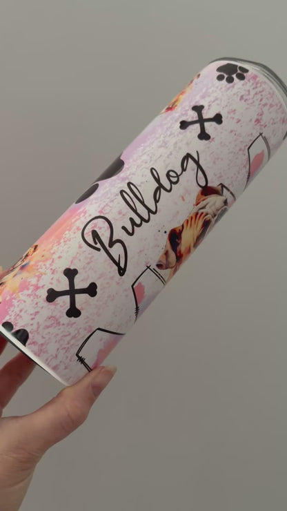 Bulldog Mum 20oz Stainless Steel Tumbler – Travel Cup